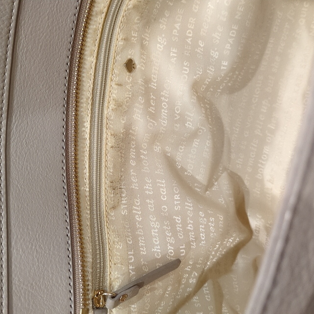 Kate Spade PROJECT Renny Drive Francis in clocktower Taupe Bag STORYBOOK Lining - Picture 13 of 15